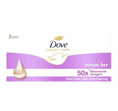 Dove Radiant + Care Serum Bar 3's x 90g