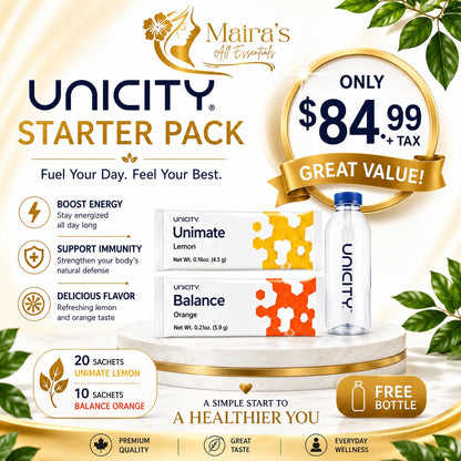 Unicity Unimate LEMON and Unicity Balance Natural Orange Flavor + FREE BOTTLE