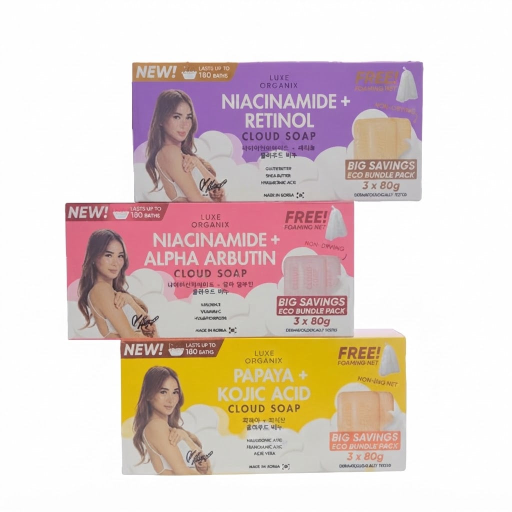 Luxe Organix Soap 3 x 80g (Eco Bundle Pack)