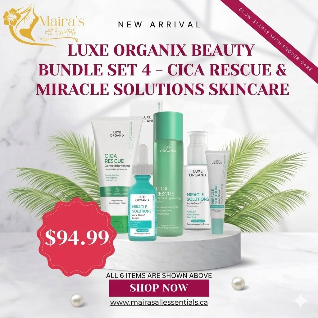 Luxe Organix Beauty Bundle Set 4 – Cica Rescue & Miracle Solutions Skincare