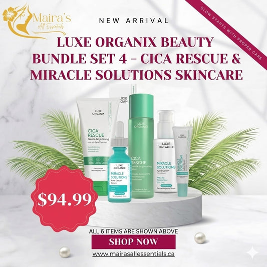 Luxe Organix Beauty Bundle Set 4 – Cica Rescue & Miracle Solutions Skincare