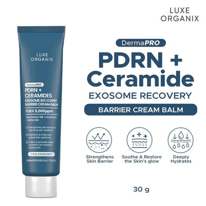Luxe Organix DermaPRO PDRN + Ceramides Exosome Recovery Barrier Cream Balm 30g